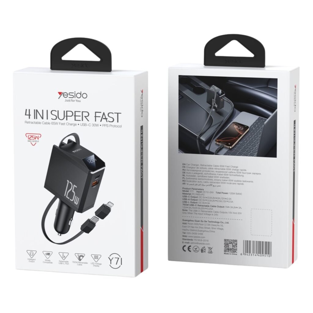 Yesido Y71 125W car charger
