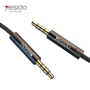 Yesido YAU14 1m Nylon Braided 3.5Mm To 3.5Mm Jack plug Speakers Music Connection Aux Auxiliar Audio Cable