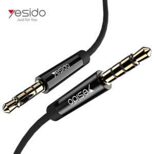Yesido YAU15 2m Nylon Braided 3.5Mm To 3.5Mm Jack plug Speakers Music Connection Aux Auxiliar Audio Cable