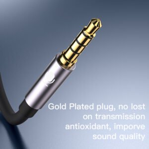 Yesido YAU29 Nylon Braided 3.5mm 4 Pole Port Splitter To Earphone And Microphone Plug Audio Cable