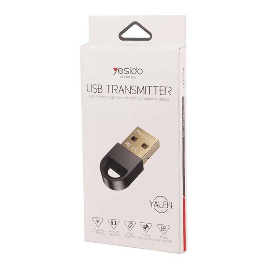 Yesido YAU34 Mini USB Bluetooth Adapter Receiver Wireless Mini USB Bluetooth 5.1 Receiver For Computer