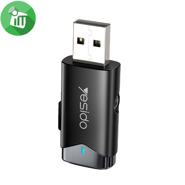 Yesido YAU40 BT5.0 Stable Transmission USB Port Support TF Card Playback USB BT Transmitter