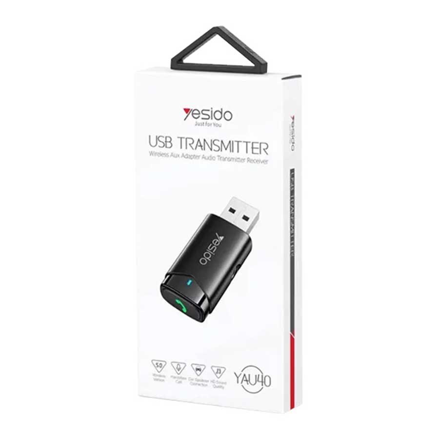 Yesido YAU40 BT5.0 Stable Transmission USB Port Support TF Card Playback USB BT Transmitter