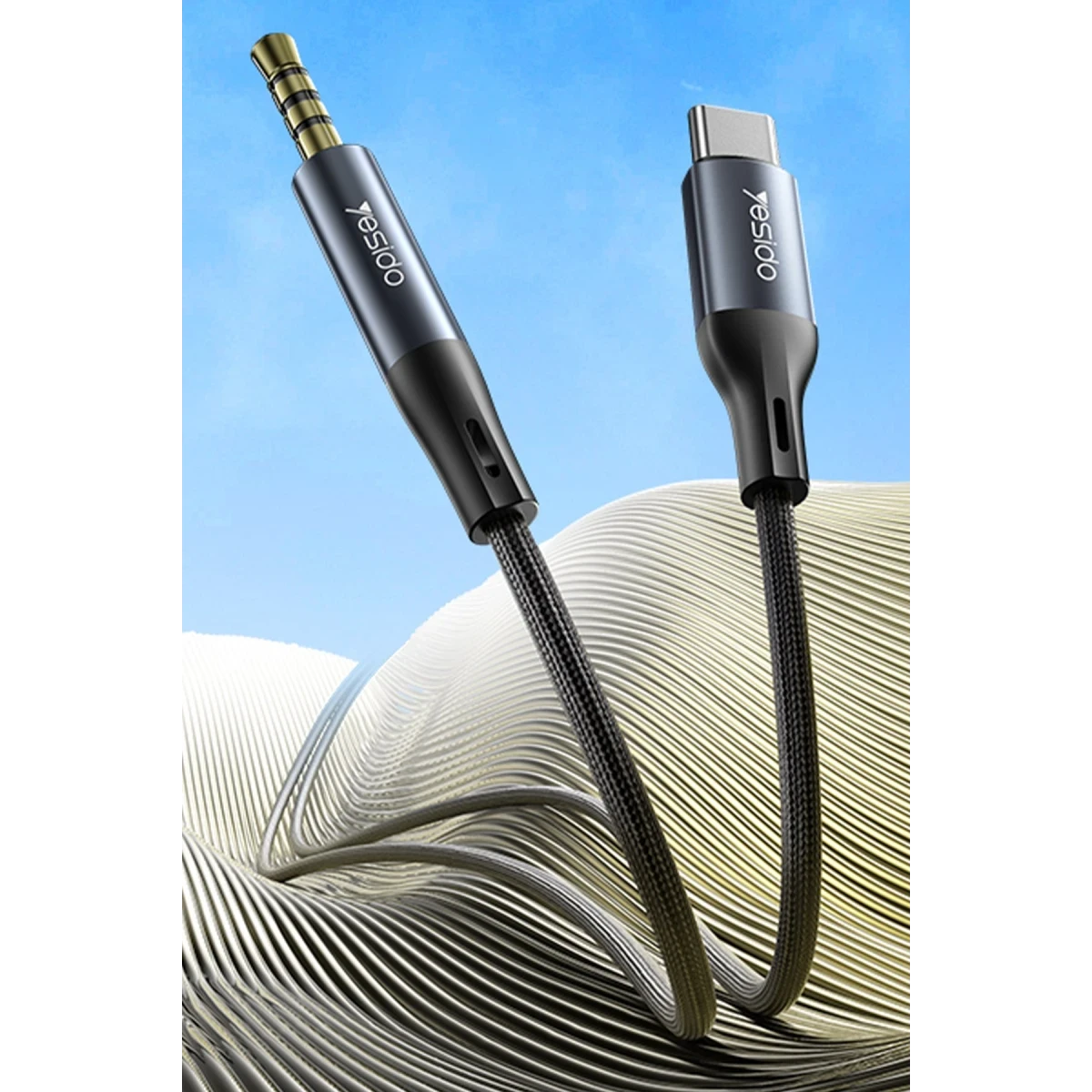 Yesido YAU42 Aluminum Alloy Built-in High-performance Type-C to 3.5MM AUX HD Call Audio Cable