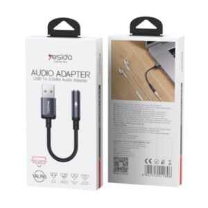 Yesido YAU46 Aluminum Alloy USB to 3.5MM High Ficelity Sound 48KHZ High Sampling Audio Cable