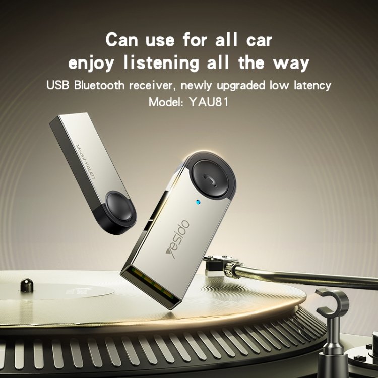 Yesido YAU82 3.5mm car Bluetooth player Input Voltage: DC5V Bluetooth Version: V5.0