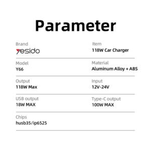 Yesido YC102 TC PD20W Home charger EU