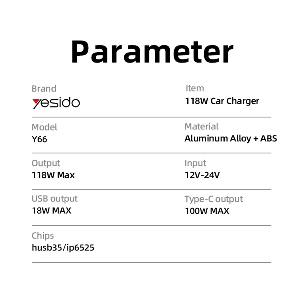Yesido YC102 TC PD20W Home charger EU