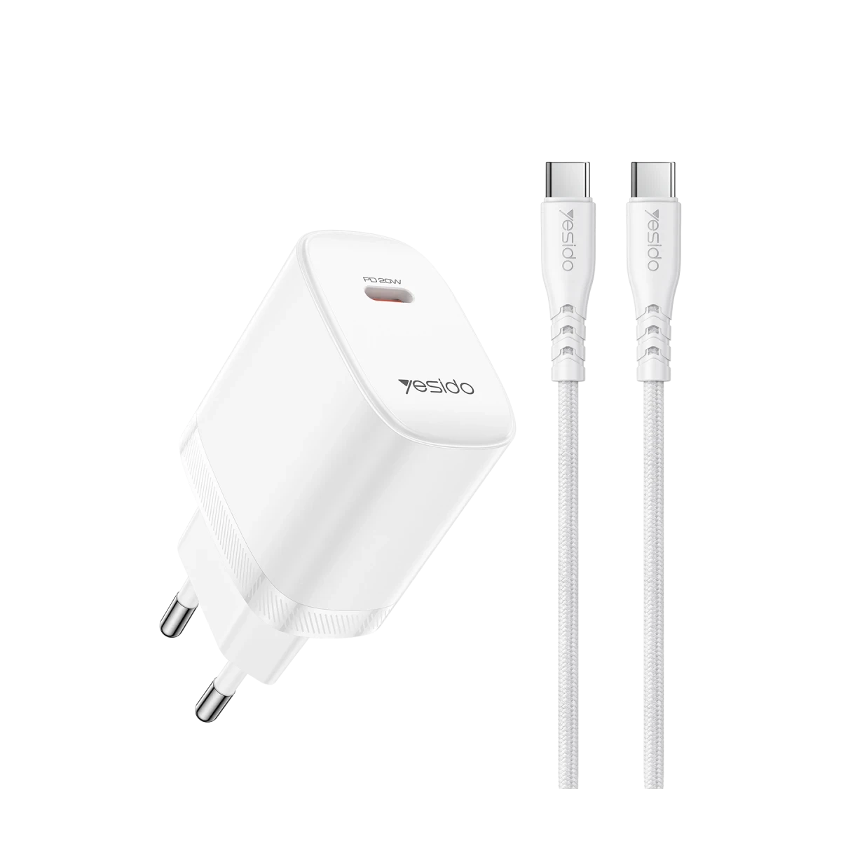 Yesido YC105 TC PD20W Home charger EU (C TO C cable)