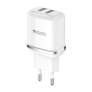 Yesido YC26 Portable Fast Charging Travel Wall Charger | EU Plug 18W USB Charger For Mobile Phone