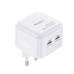 Yesido YC38 High Quality Universal Travel Dual PD 35w GaN Fast Charging Wall Plug Tablet Phone Charger