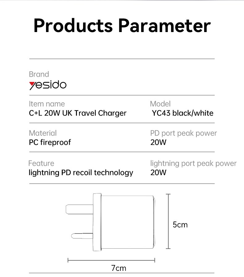 Yesido YC43 - Power & Chargers
