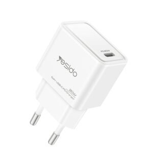 Yesido YC60 PC Fire Retardant Material Lower Temperature PD 20W GaN Fast Charging EU Fast Charger