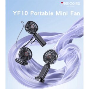 Yesido YF10 3 Stages Of Speed With Big Battery As Mini Power Bank More Easily Using Portable Mini Fan