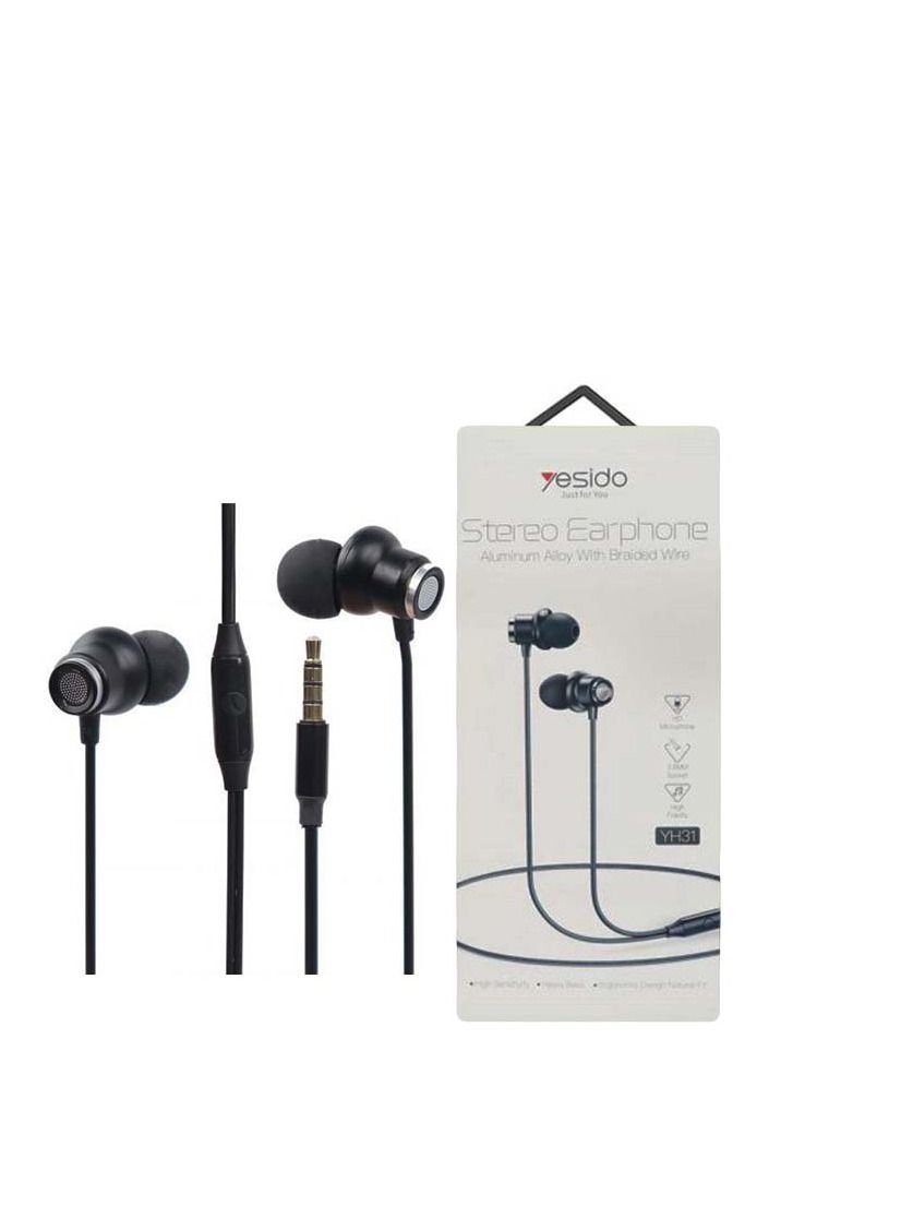 Yesido YH31 Hot Sell With Microphone 3.5mm Earbuds In-Ear Stereo Sport Earphone