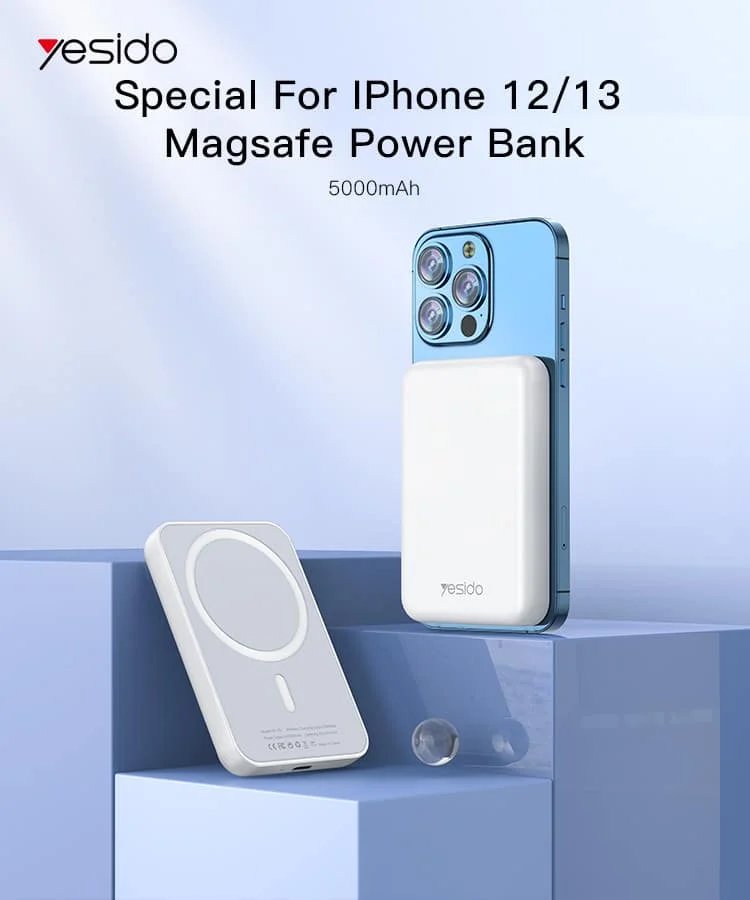 Yesido YP29 5000mAh capacity Magsafe magnetic Wireless power bank