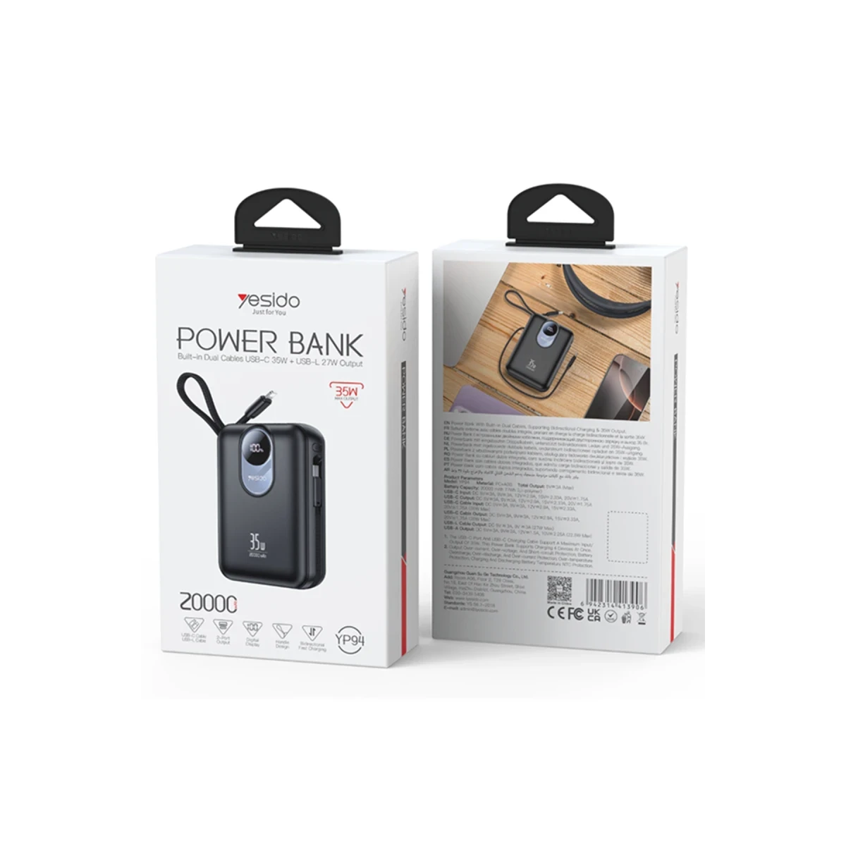 Yesido YP94 20000mAh 35W power bank