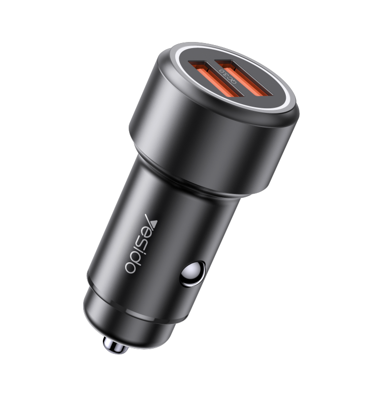 Y43 Dual Ports QC3.0 Fast Charging Car Charger