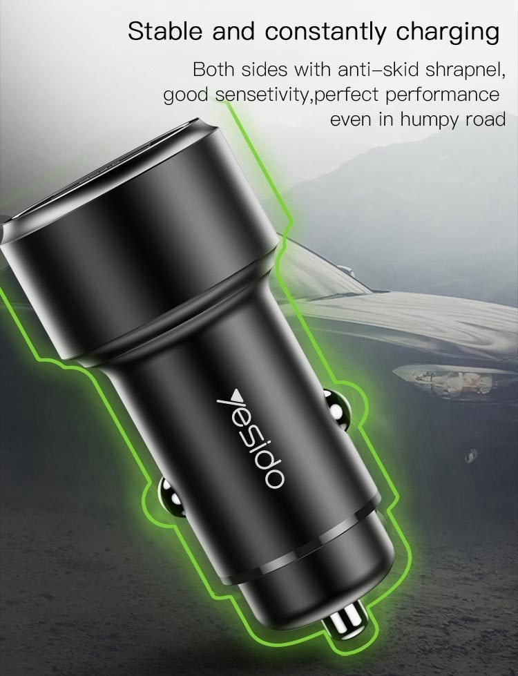 Y43 Dual Ports QC3.0 Fast Charging Car Charger